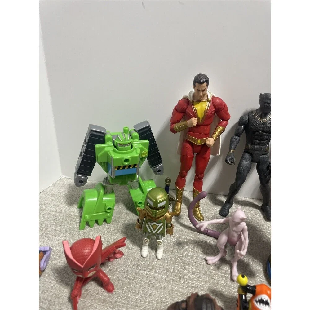 Mixed Action Figure Lot Vintage and Modern Random Marvel DC Starwars Transformer